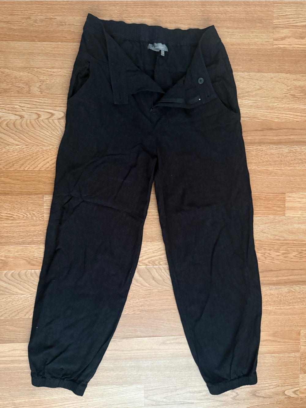 Anthropologie Black Linen Blend Women's pants